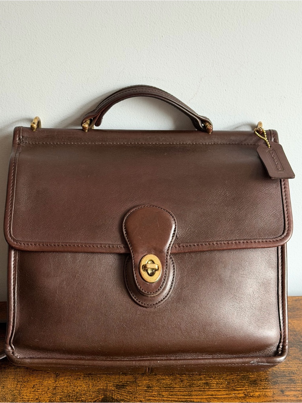 Vintage Coach Legacy Leather Briefcase Crossbody Bag Brown F7U-9927 - Picture 5 of 16